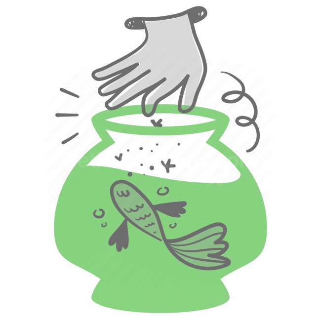 hand, fish, bowl, magic, transformation, fantasy